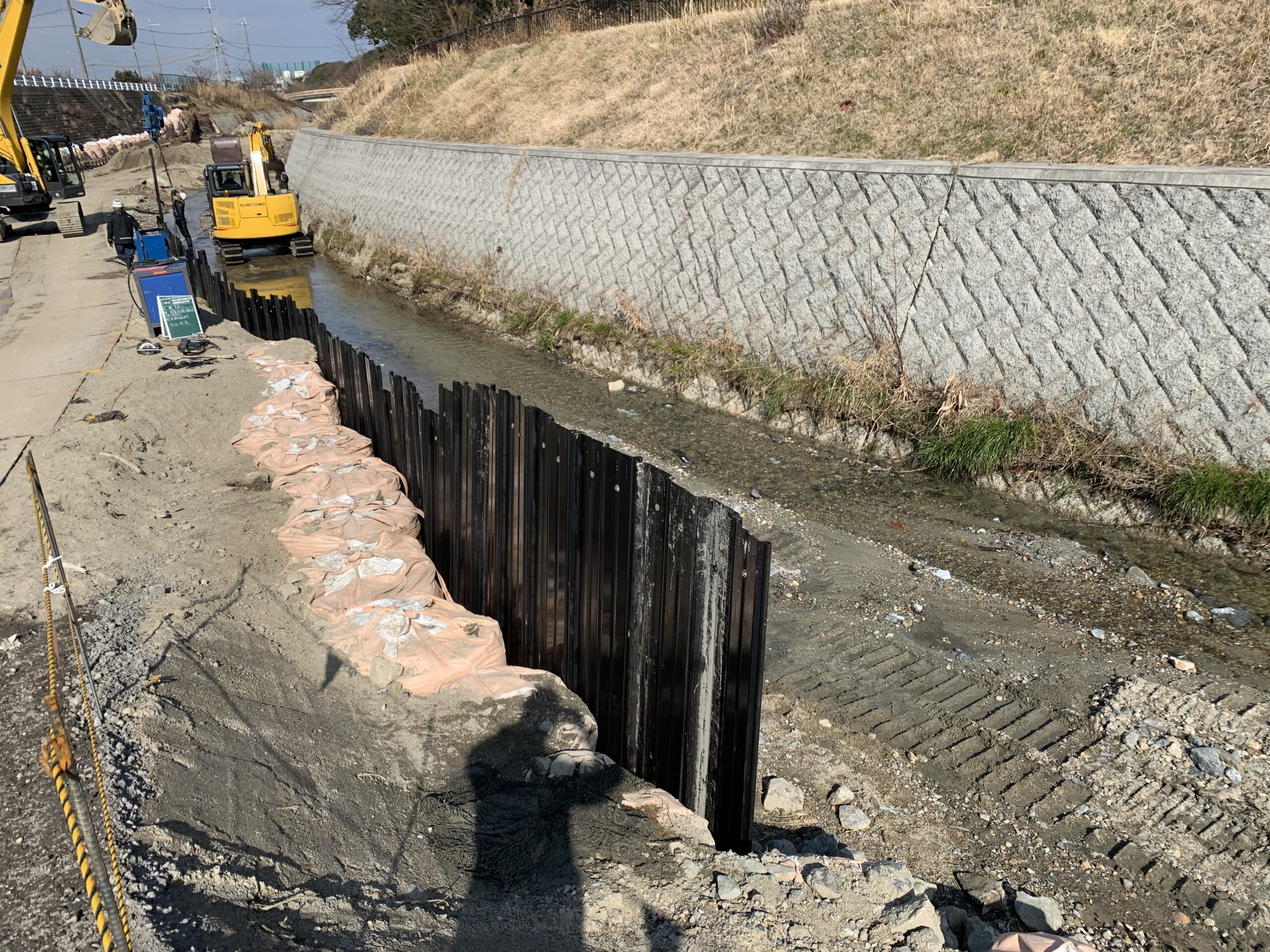 穂谷川 土留め工事