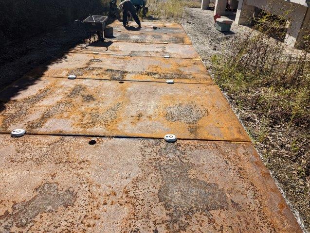 山間部の仮設通路